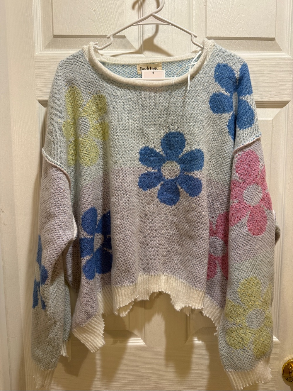 Floral Knit Sweater - Multicolor